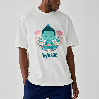 Mythstone NAMASTE Buddha Lotus Meditation Tee T-shirt