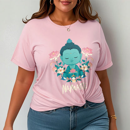 Mythstone NAMASTE Buddha Lotus Meditation Tee T-shirt