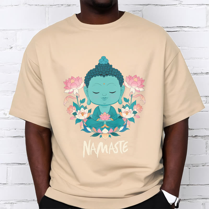 Mythstone NAMASTE Buddha Lotus Meditation Tee T-shirt