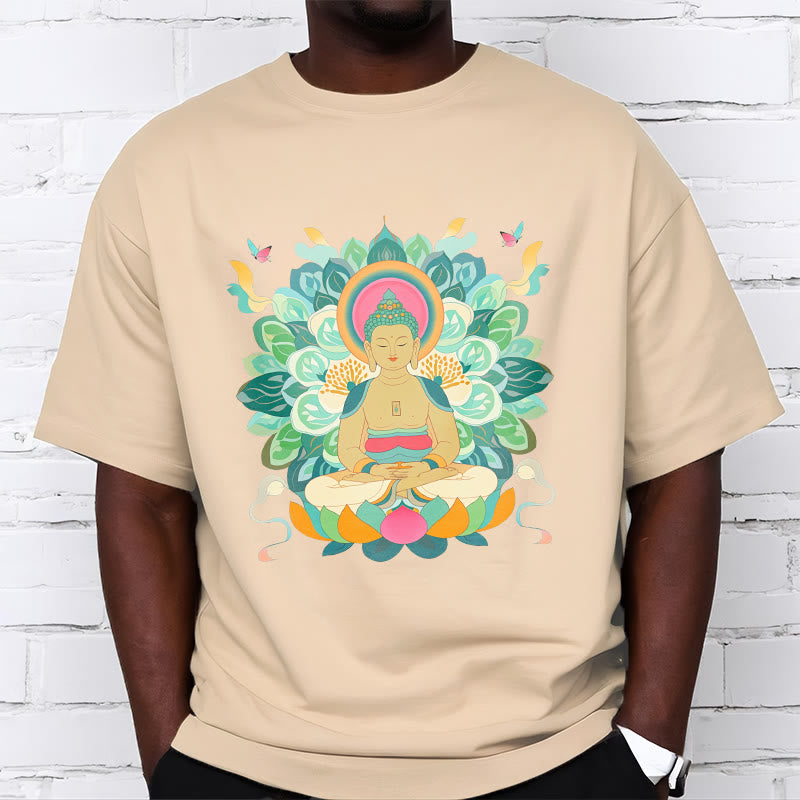 Mythstone Butterfly Lotus Buddha-Inspired Tee T-shirt