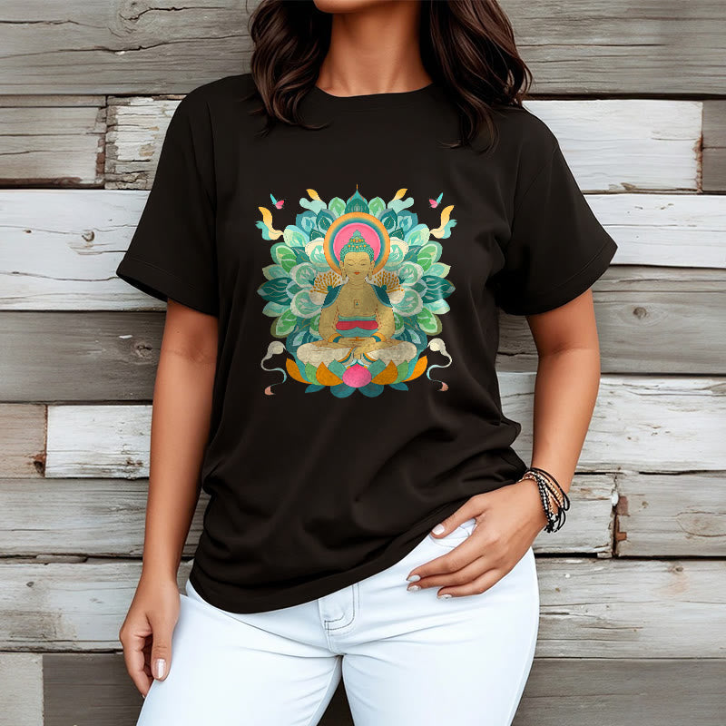 Mythstone Butterfly Lotus Buddha-Inspired Tee T-shirt