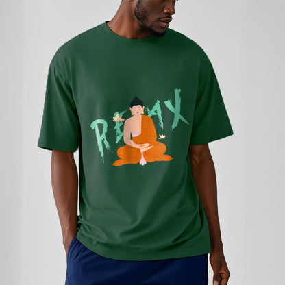 Camiseta con diseño de Buda de loto RELAX de Mythstone 