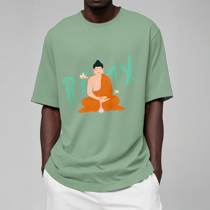 Camiseta con diseño de Buda de loto RELAX de Mythstone 