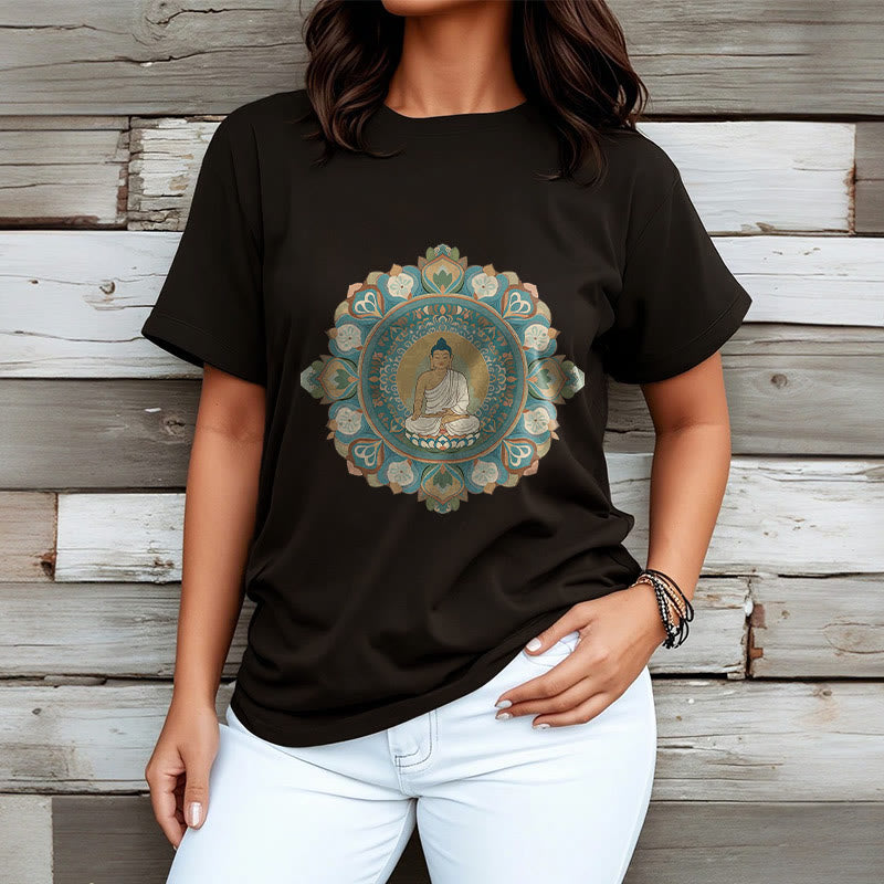 Mythstone Mandala Flower Buddha Tee T-shirt