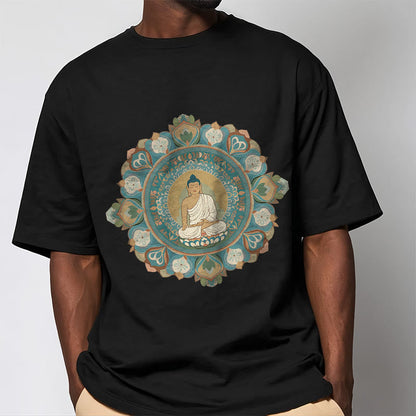 Mythstone Mandala Flower Buddha Tee T-shirt