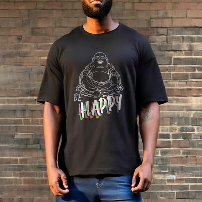 Mythstone BE HAPPY Laughing Buddha Tee T-shirt