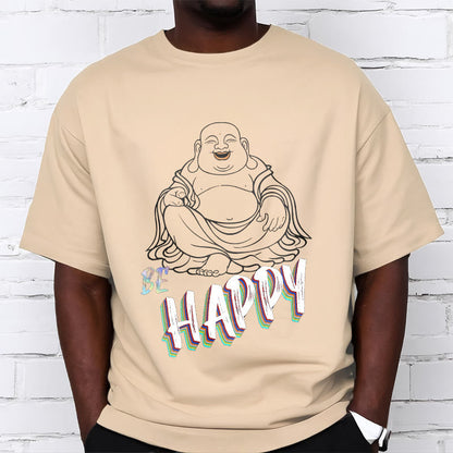 Mythstone BE HAPPY Laughing Buddha Tee T-shirt