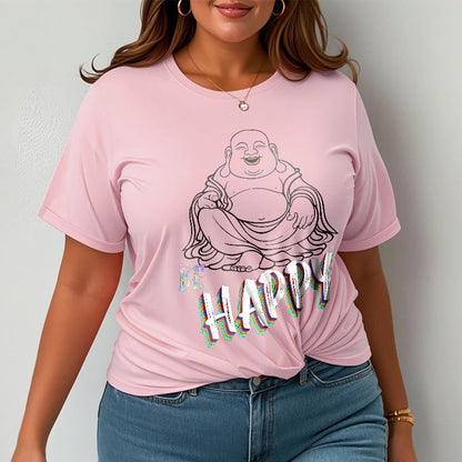 Mythstone BE HAPPY Laughing Buddha Tee T-shirt