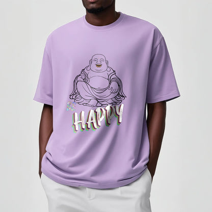 Mythstone BE HAPPY Laughing Buddha Tee T-shirt