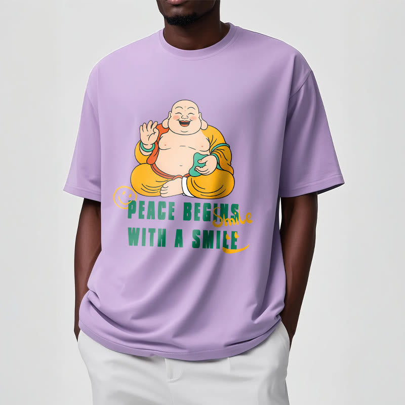 Camiseta Mythstone La paz comienza con una sonrisa 