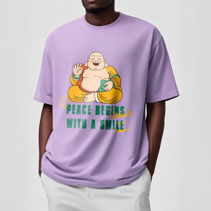 Camiseta Mythstone La paz comienza con una sonrisa 