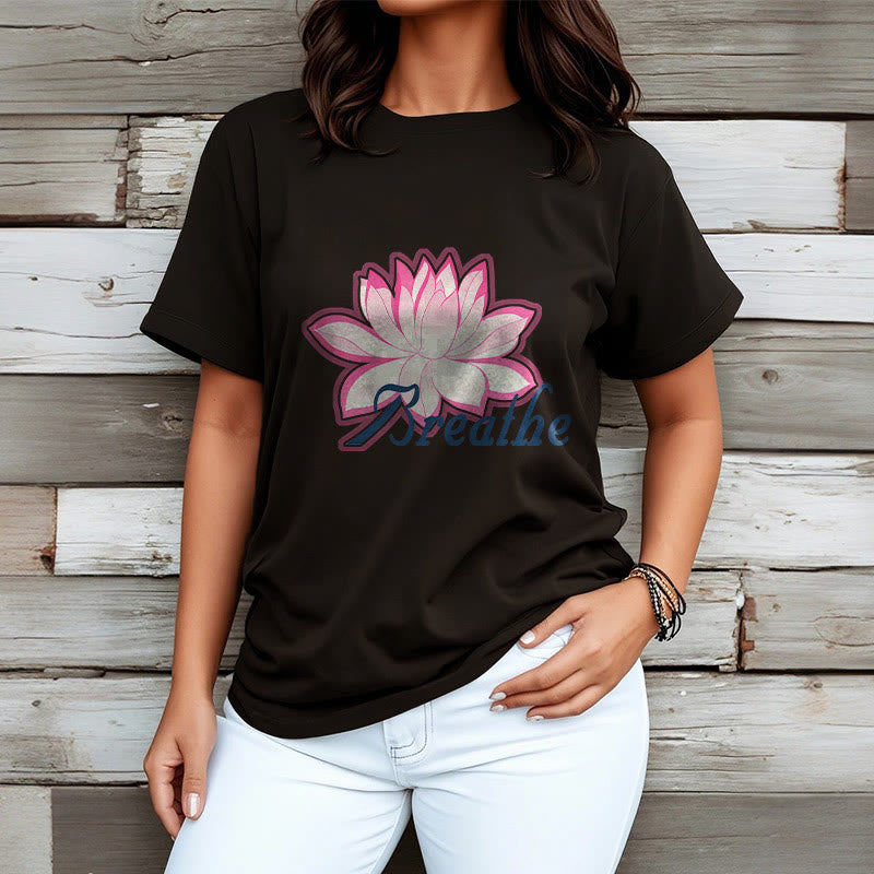 Mythstone BREATHE Lotus Flower Tee T-shirt