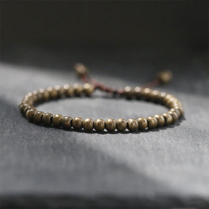 Mythstone Copper Brass Beads Balance Wealth Simple Bracelet