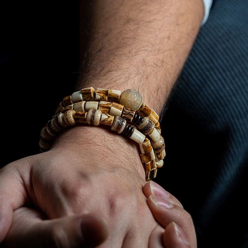 Mythstone Tibetan Deer Bone Yak Bone Lucky Balance Bracelet