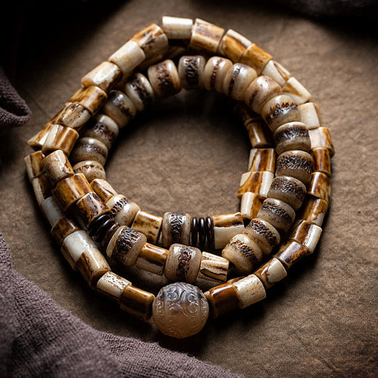 Mythstone Tibetan Deer Bone Yak Bone Lucky Balance Bracelet