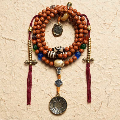 Mythstone Tibet Bodhi Seed 108 Mala Beads Wisdom Peace Bracelet Necklace