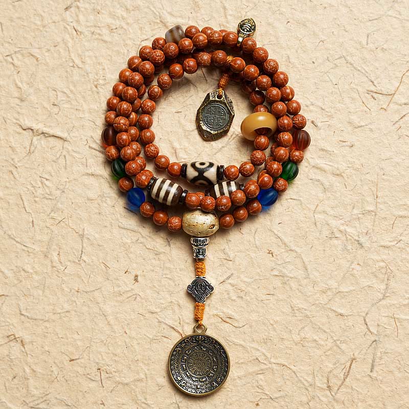 Mythstone Tibet Bodhi Seed 108 Mala Beads Wisdom Peace Bracelet Necklace