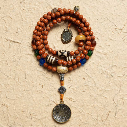 Mythstone Tibet Bodhi Seed 108 Mala Beads Wisdom Peace Bracelet Necklace