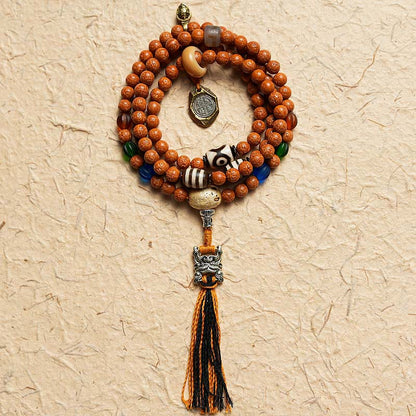 Mythstone Tibet Bodhi Seed 108 Mala Beads Wisdom Peace Bracelet Necklace