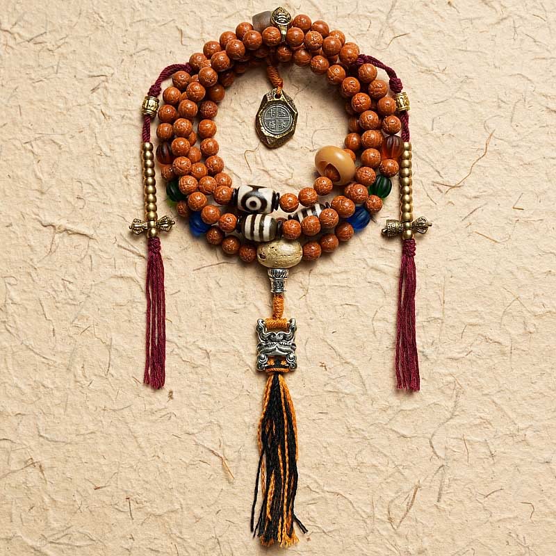 Mythstone Tibet Bodhi Seed 108 Mala Beads Wisdom Peace Bracelet Necklace