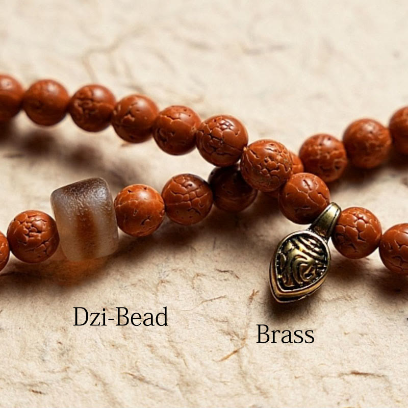 MythStone Tibet Bodhi Seed 108 Mala Beads Wisdom Peace Bracelet Necklace