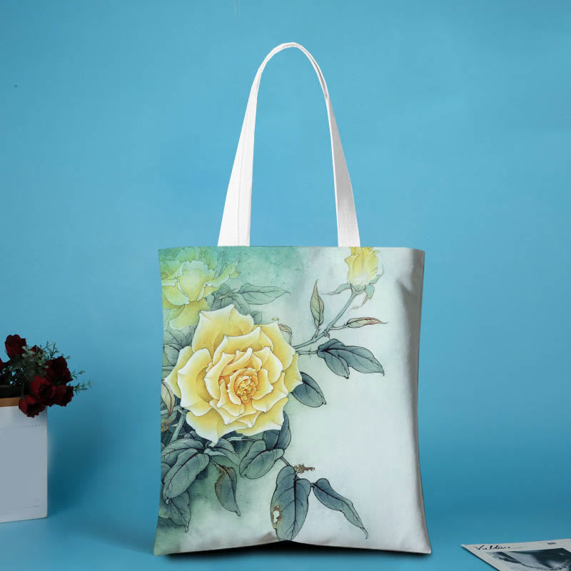 Mythstone Canvas Peony Shoulder Bag