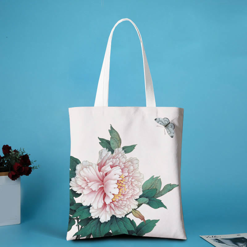 Mythstone Canvas Peony Shoulder Bag