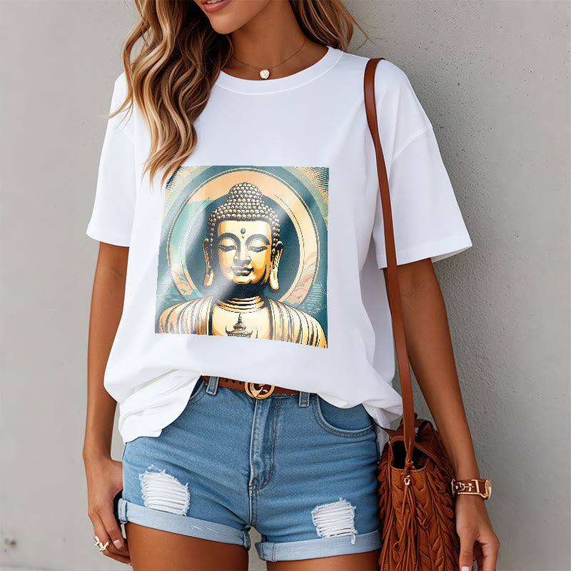 Mythstone Aura Golden Buddha Tee T-shirt