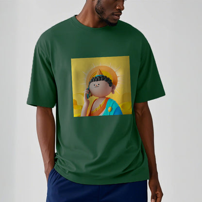 Mythstone Buddha Picks Up The Phone Tee T-shirt