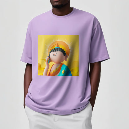 Mythstone Buddha Picks Up The Phone Tee T-shirt