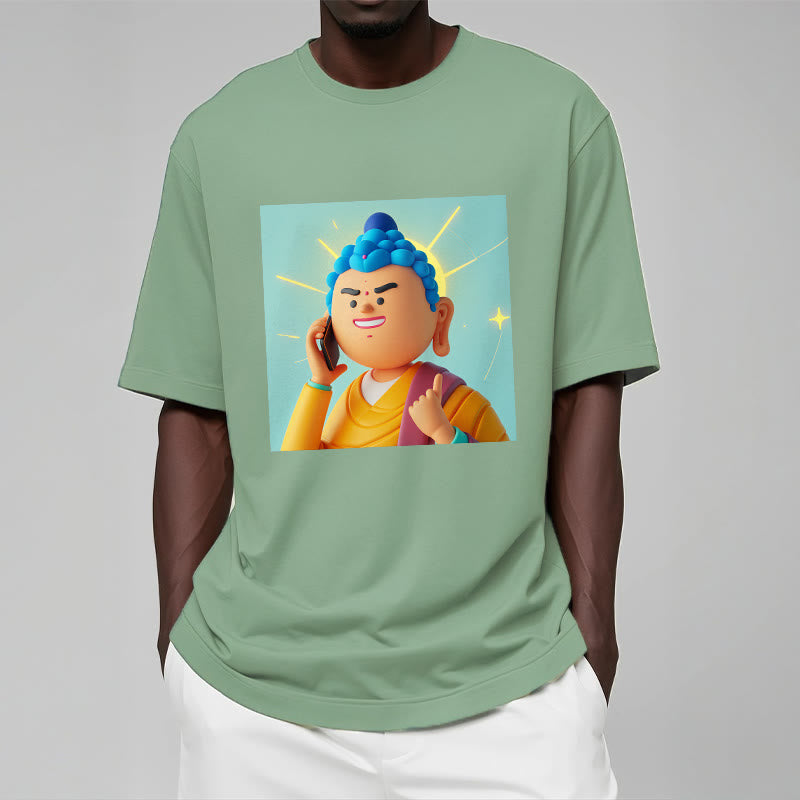 Mythstone Funny Cartoon Buddha Tee T-shirt