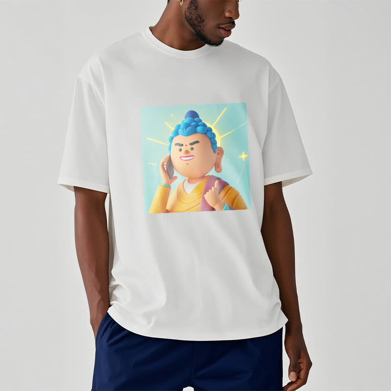 Mythstone Funny Cartoon Buddha Tee T-shirt