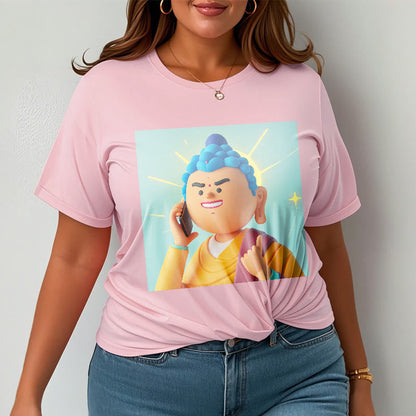 Mythstone Funny Cartoon Buddha Tee T-shirt