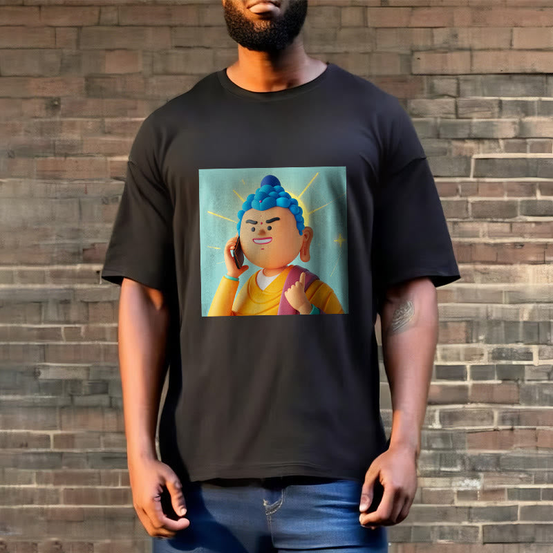 Mythstone Funny Cartoon Buddha Tee T-shirt