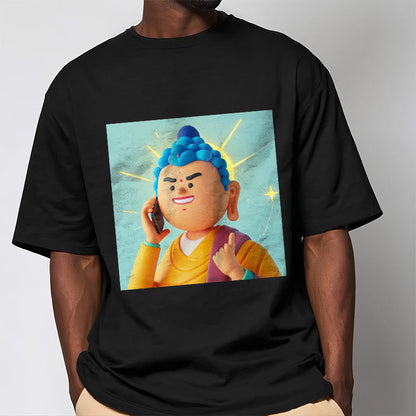 Mythstone Funny Cartoon Buddha Tee T-shirt