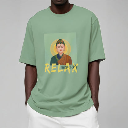 Mythstone Buddha Says Relax Buddha Tee T-shirt