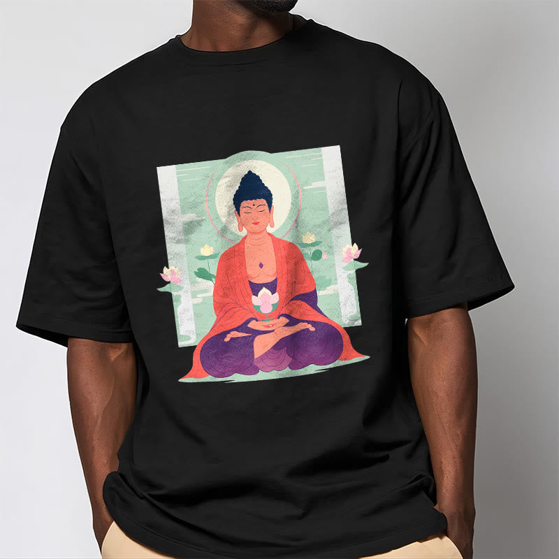 Mythstone Lotus Meditation Buddha Tee T-shirt