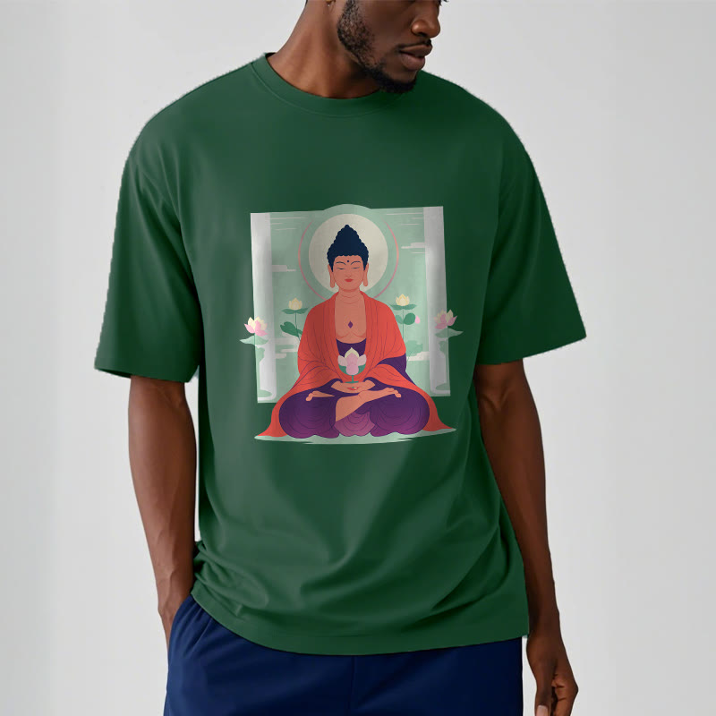 Mythstone Lotus Meditation Buddha Tee T-shirt