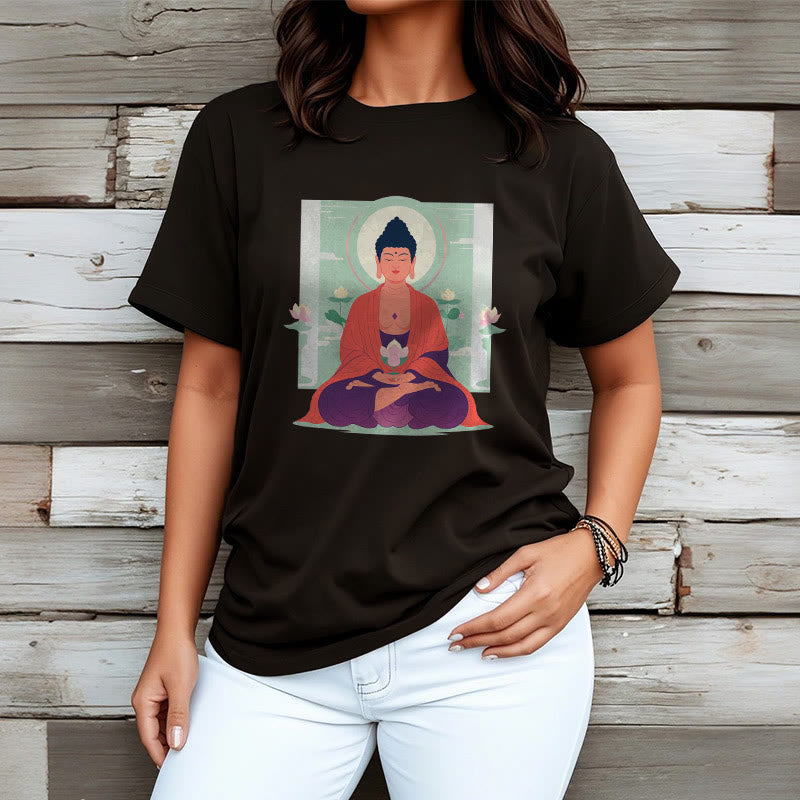 Mythstone Lotus Meditation Buddha Tee T-shirt