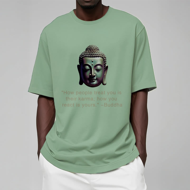 Mythstone How People Treat You Is Their Karma Buddha Tee T-shirt