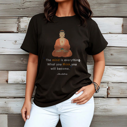 Camiseta de Buda de meditación La mente lo es todo de Mythstone 