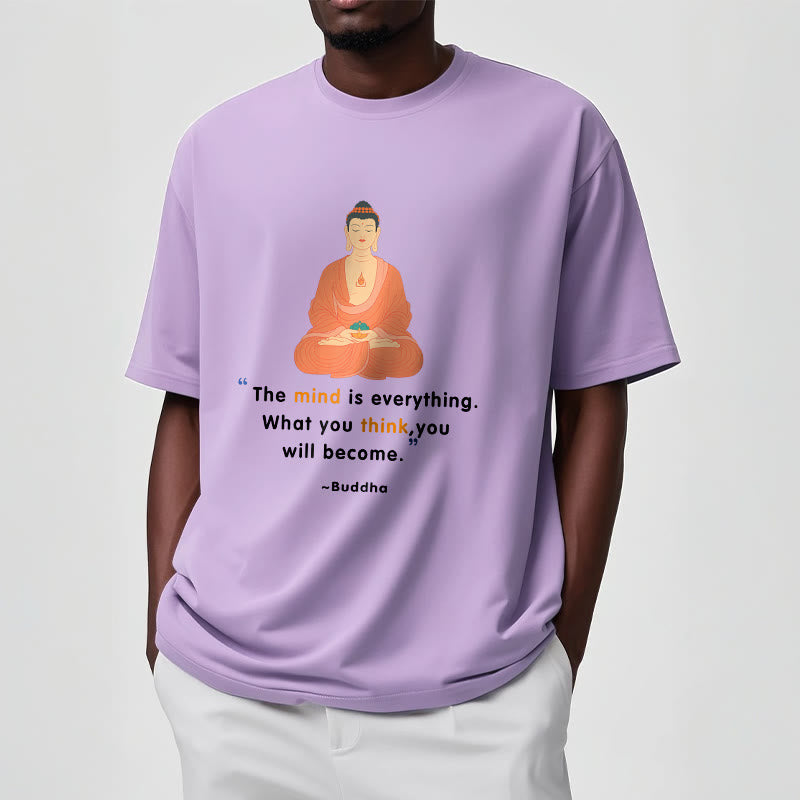 Camiseta de Buda de meditación La mente lo es todo de Mythstone 