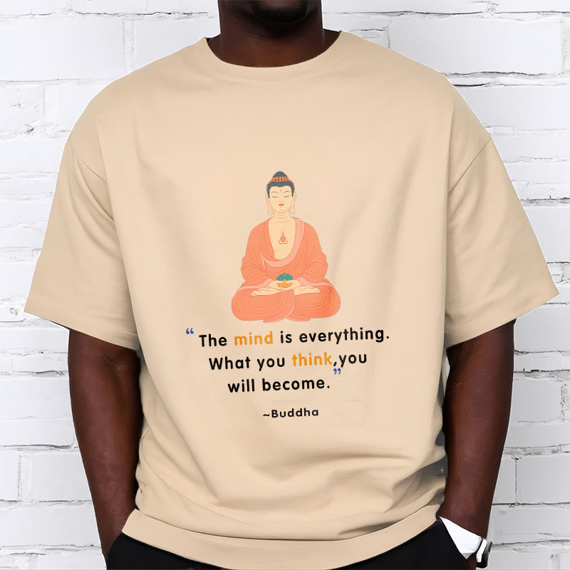 Camiseta de Buda de meditación La mente lo es todo de Mythstone 