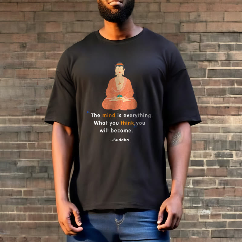 Camiseta de Buda de meditación La mente lo es todo de Mythstone 