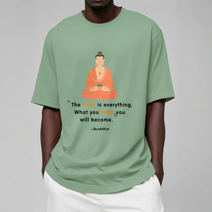 Camiseta de Buda de meditación La mente lo es todo de Mythstone 