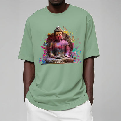 Mythstone Butterfly Meditation Buddha Tee T-shirt