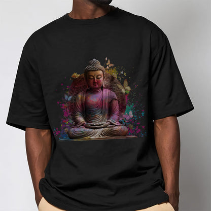 Mythstone Butterfly Meditation Buddha Tee T-shirt