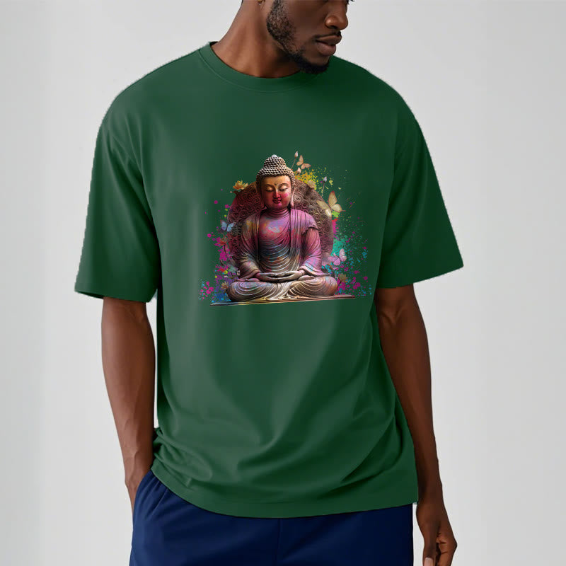 Mythstone Butterfly Meditation Buddha Tee T-shirt