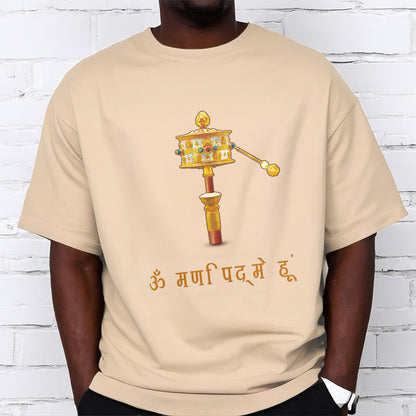 Mythstone Sanskrit OM NAMAH SHIVAYA Prayer Wheel Tee T-shirt