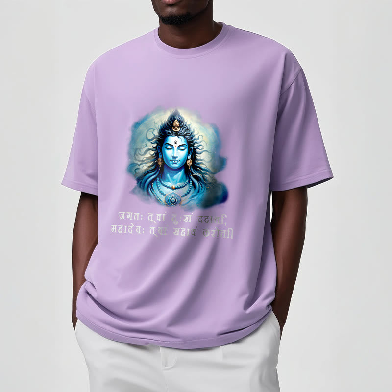 Camiseta Mythstone Sanskrit Mahadev viene en tu ayuda 